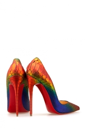 Разноцветные Туфли из кожи питона So Kate 120 Christian Louboutin