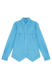 Хлопковая рубашка Jil Sander Navy