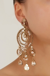 Серьги с кристаллами Oscar de la Renta