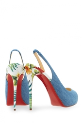 Босоножки из денима Private Number 120 HawaiI Christian Louboutin