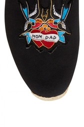 Хлопковые эспадрильи Mom and Dad Flat Olona Fabric Christian Louboutin