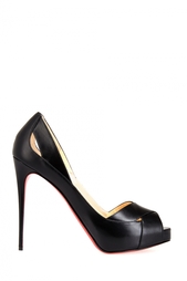 Черные Кожаные туфли Academa 120 kid Christian Louboutin