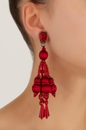 Серьги с кристаллами Oscar de la Renta