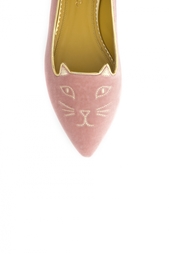 Бархатные слиперы Mid-Century Kitty Charlotte Olympia