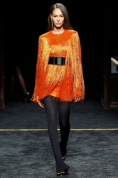 Платье с бахромой Balmain