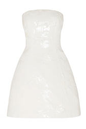 Шелковое платье-бюстье Oscar de la Renta