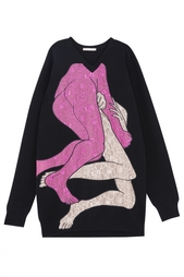 Платье из шерсти и кашемира Christopher Kane