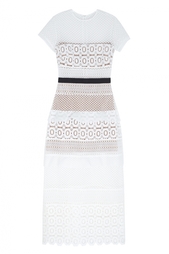 Платье Oblique lace column Self Portrait