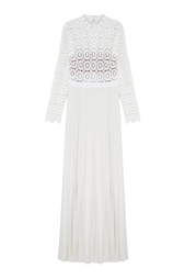 Платье Pleated leated crochet floral Self Portrait