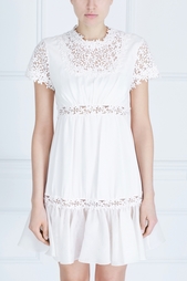 Шелковое платье с кружевом Giambattista Valli