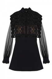 Кружевное платье Вalloon sleeve a-line mini Self Portrait
