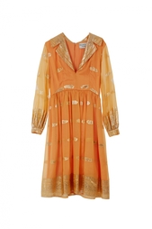 Платье из парчи и шелка Oscar de la Renta Vintage