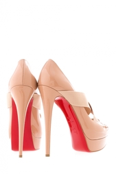 Бежевые Кожаные туфли Very Stagram 150 Christian Louboutin