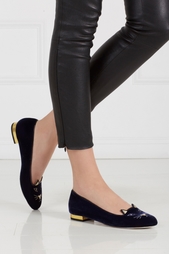 Бархатные слиперы Kitty Flats Charlotte Olympia