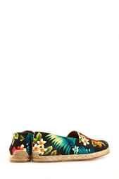 Хлопковые эспадрильи Mom and Dad Flat Toile Hawaii Christian Louboutin