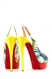 Кожаные босоножки Lady Peep Sling 150 Christian Louboutin