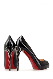 Черные Туфли из лакированной кожи New Very Prive 120 Christian Louboutin