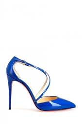 Синие Туфли из лакированной кожи Cross Blake 100 Christian Louboutin
