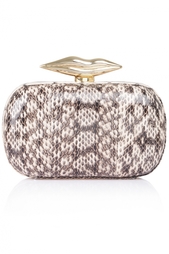 Кожаный клатч Flirty Minaudiere Snake Diane von Furstenberg