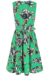 Платье из хлопка и вискозы Jonathan Saunders