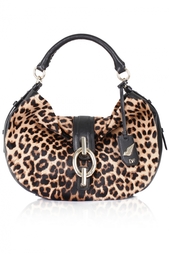 Кожаная сумка Sutra Hobo Leopard Diane von Furstenberg