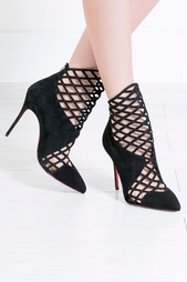 Замшевые ботильоны Mrs Bouglione 100 Christian Louboutin