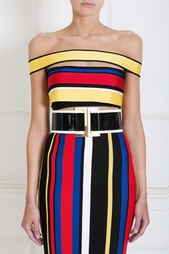 Ремень из лакированной кожи Balmain