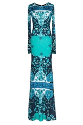 Платье в пол с принтом Emilio Pucci
