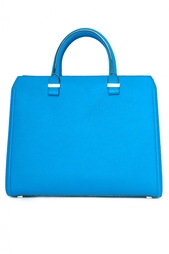 Голубая кожаная сумка Victoria Beckham