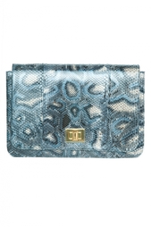 Голубой клатч из питона Emilio Pucci