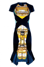 Платье из вискозы с принтом Peter Pilotto