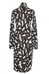 Платье под горло с принтом из цепей Diane von Furstenberg