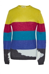 Пуловер из мохера с разноцветными полосами Carven