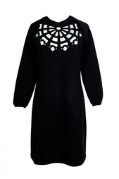 Платье из хлопка с вырезом на груди Carven