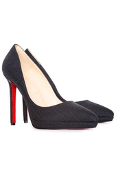 Лодочки с острым носом Pigalle Plato 120 Flannel Christian Louboutin