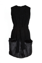 Платье-пальто с меховой отделкой Diane von Furstenberg