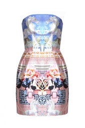 Платье без лямок с принтом Mary Katrantzou