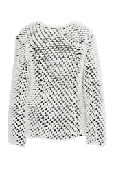 Шерстяной свитер с белой отделкой Nina Ricci