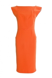 Оранжевое платье-футляр Roland Mouret