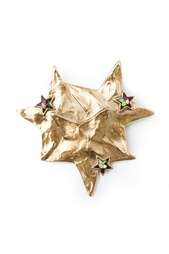 Брошь в виде золотых звезд с вставками из камней (80-е гг.) Yves Saint Laurent Vintage
