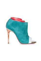 Ботильоны с открытым носом Diptic 100 Veau Vel/Python Fresh Christian Louboutin