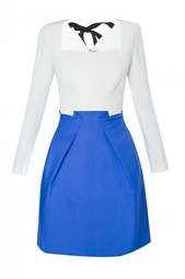 Платье из вискозы и хлопка Roland Mouret