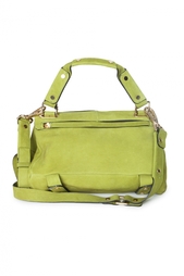 Зеленая объемная сумка на длинном ремешке Golden Lane