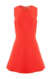 Красное платье с юбкой-трапецией Victoria Beckham
