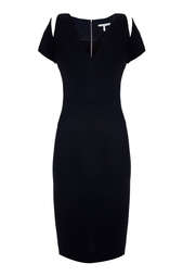 Платье из шерсти и шелка Victoria Beckham