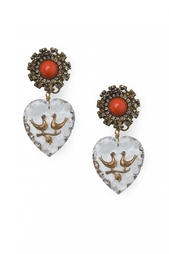 Серьги из латуни и страз Anton Heunis