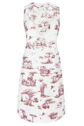 Платье из льна и хлопка Carven