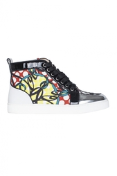 Кеды из хлопка и кожи Rantus Orlato Woman Flat Loubi Print Christian Louboutin