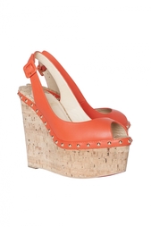Кожаные босоножки Monico 140 Calf/Cork Zeppa Christian Louboutin