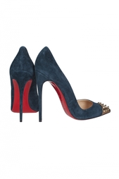 Туфли Geo Pump Flat Veau Velours/Specchio Toe Christian Louboutin